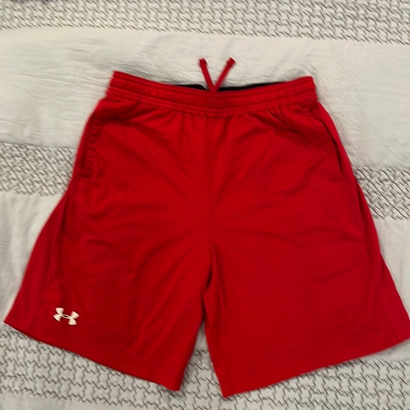 Under Armour Other - Boy’s Youth size XL, Vivid red Under Armour loose fit, heat gear shorts.